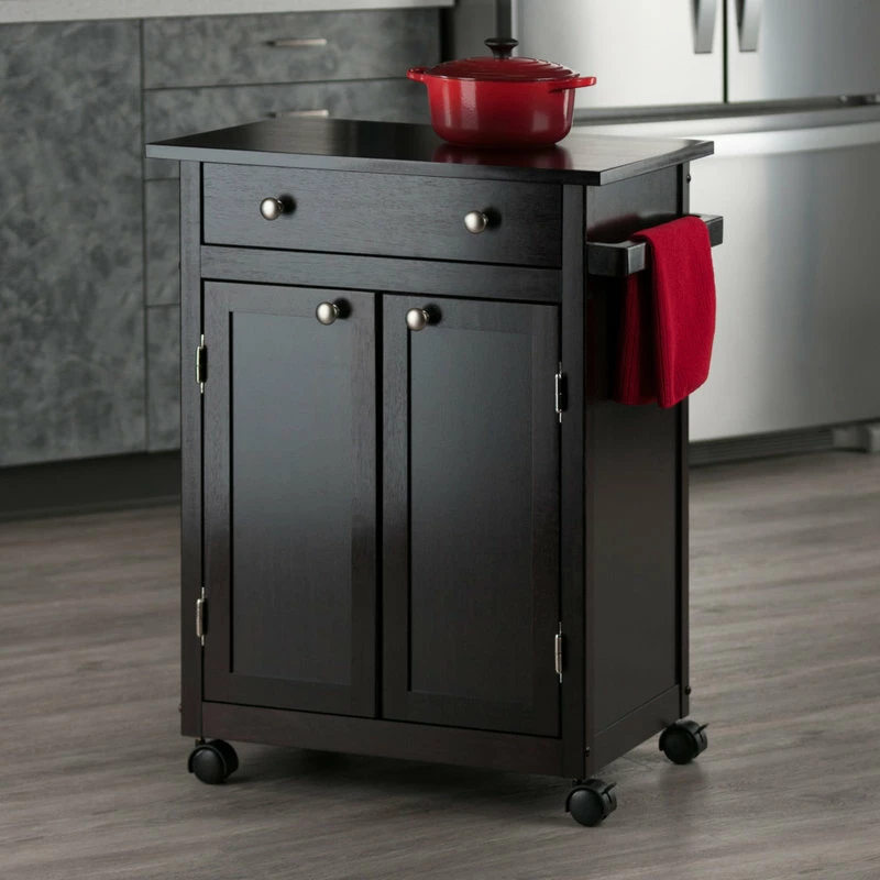 Winsome Savannah Utility Kitchen Cart, Espresso 4 Winsome Savannah Utility Kitchen Cart, Espresso - Image 2