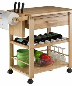 Winsome Wood Traditional Natural Solid Wood Cart 83644 -Coast2Coast shop 8c218ccb0da3909f 4051 w800 h800 b1 p0