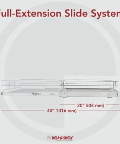 Rev-A-Shelf Single Tier Bottom Mount Pull Out Steel Wire Organizer, 21" 14 Rev-A-Shelf Single Tier Bottom Mount Pull Out Steel Wire Organizer, 21" -Coast2Coast shop 8d21d9ee025857ca 8067 w800 h800 b0 p0