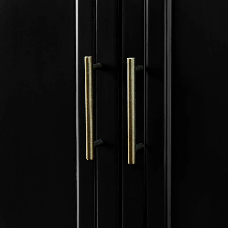 Walker Edison 62 4-Door Tiered Modern Sideboard - Black 4 Walker Edison 62 4-Door Tiered Modern Sideboard - Black - Image 2