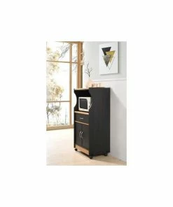 Hodedah Import Inc. Microwave Kitchen Cart, Black-Beech 9 Hodedah Import Inc. Microwave Kitchen Cart, Black-Beech -Coast2Coast shop 8e6120ad0112b6a0 1938 w800 h800 b0 p0
