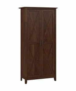 Bush Business Furniture Key West Kitchen Pantry Cabinet In Cherry - Engineered Wood