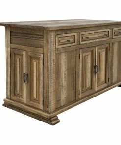 Crafters And Weavers Westwood 3 Drawer Kitchen Island Stack Leg