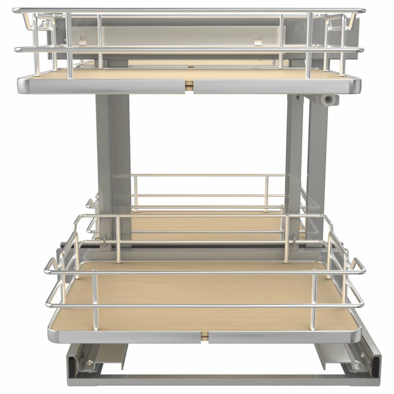 Rev-A-Shelf Steel 2-Tier Pull Out Solid Bottom Organizer For Blind Corner Cabinet, 15" 6 Rev-A-Shelf Steel 2-Tier Pull Out Solid Bottom Organizer For Blind Corner Cabinet, 15" - Image 4