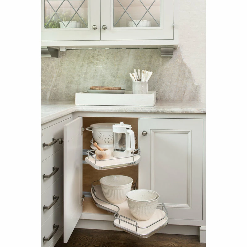 Rev-A-Shelf Solid Surface 2-Shelf Blind Corner Organizer For Blind Left Cabinet, 33" 6 Rev-A-Shelf Solid Surface 2-Shelf Blind Corner Organizer For Blind Left Cabinet, 33" - Image 4