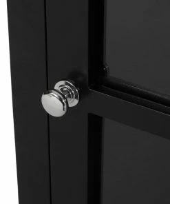 GDFStudio Medway Contemporary Glass Paneled Kitchen Cart -Coast2Coast shop 90919d2f004b1bfe 0550 w800 h800 b0 p0