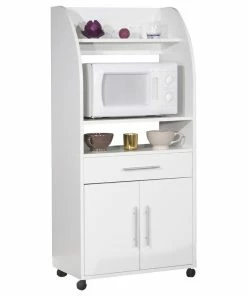 Symbiosis Jeanne Microwave Cart, White
