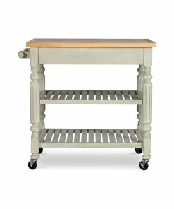 Riverbay Furniture Wood Kitchen Cart In Gray -Coast2Coast shop 92f15eae0fd06567 1436 w800 h800 b1 p0