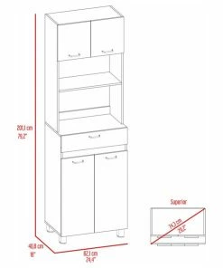 FM FURNITURE Auburn Microwave Pantry Cabinet, White -Coast2Coast shop 94d1143203515878 1831 w800 h800 b1 p0