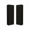 Home Square 2 Piece Wood Multi Storage Two-Door Pantry Cabinet Set In Black -Coast2Coast shop 95a1e578011de37c 9415 w800 h800 b1 p0