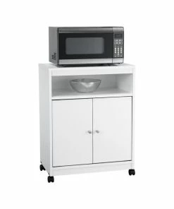 Ameriwood Home 24" Open Microwave Cart In White Stipple 11 Ameriwood Home 24" Open Microwave Cart In White Stipple -Coast2Coast shop 96216ae20e90b959 9107 w800 h800 b1 p0
