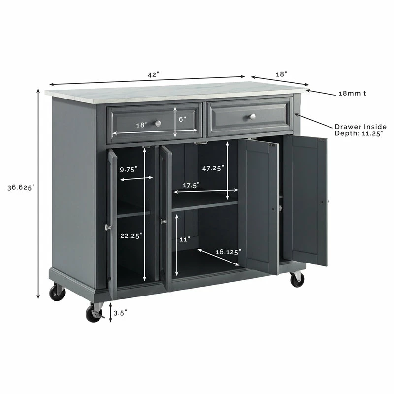 Crosley Avery Kitchen Island 4 Crosley Avery Kitchen Island - Image 2