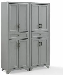 Pemberly Row 4 Door Pantry Set In Distressed Gray (Set Of 2) -Coast2Coast shop 9731da7501728a3b 3800 w800 h800 b1 p0