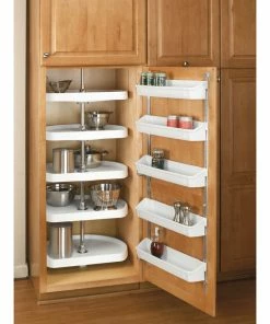 Rev-A-Shelf Multi-Polymer Door/Wall Mount Storage Organizer, White, 19.75"W