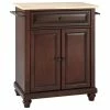 Crosley Cambridge Natural Wood Top Portable Kitchen Island, Vintage Mahogany Finish -Coast2Coast shop 9871b143065cb121 0166 w800 h800 b1 p0