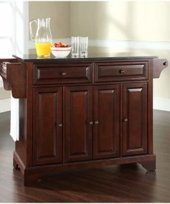 Crosley LaFayette Solid Black Granite Top Kitchen Island, Vintage Mahogany Finish -Coast2Coast shop 989188b80646362a 0064 w800 h800 b0 p0