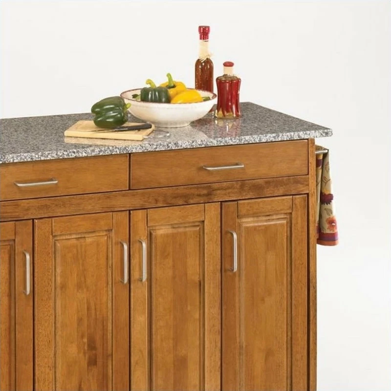 Homestyles Create-a-Cart Wood Rolling Kitchen Cart In Brown 4 Homestyles Create-a-Cart Wood Rolling Kitchen Cart In Brown - Image 2