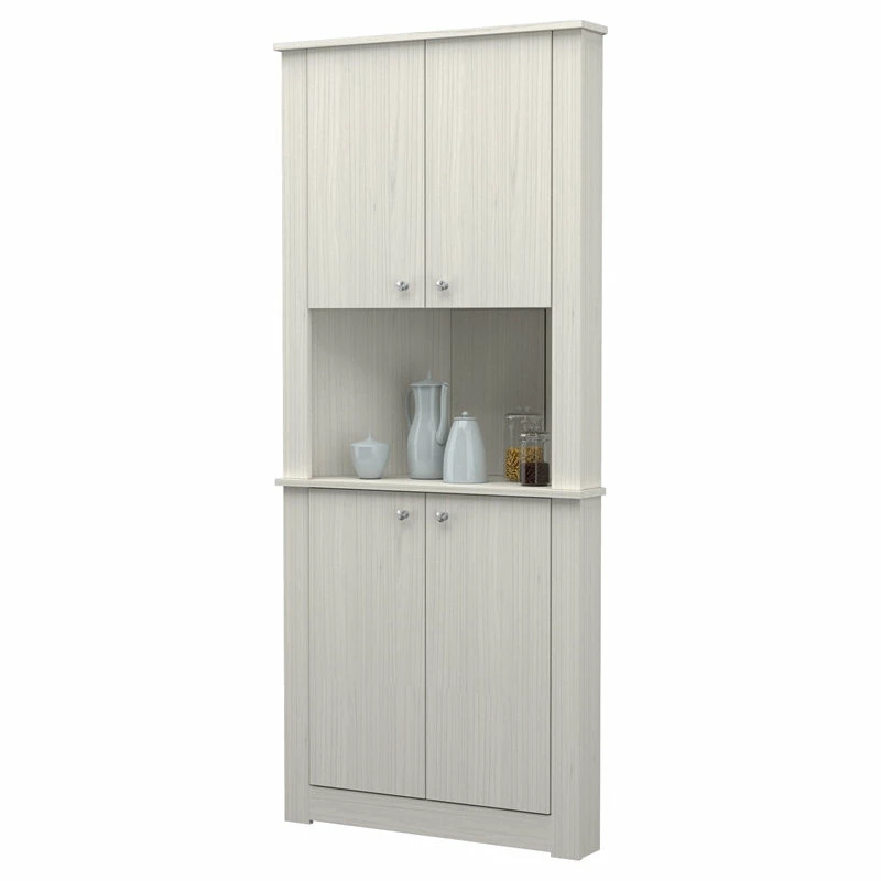 Inval America Inval 4-Door Engineered Wood Corner Pantry Storage Cabinet In Washed Oak 7 Inval America Inval 4-Door Engineered Wood Corner Pantry Storage Cabinet In Washed Oak - Image 5