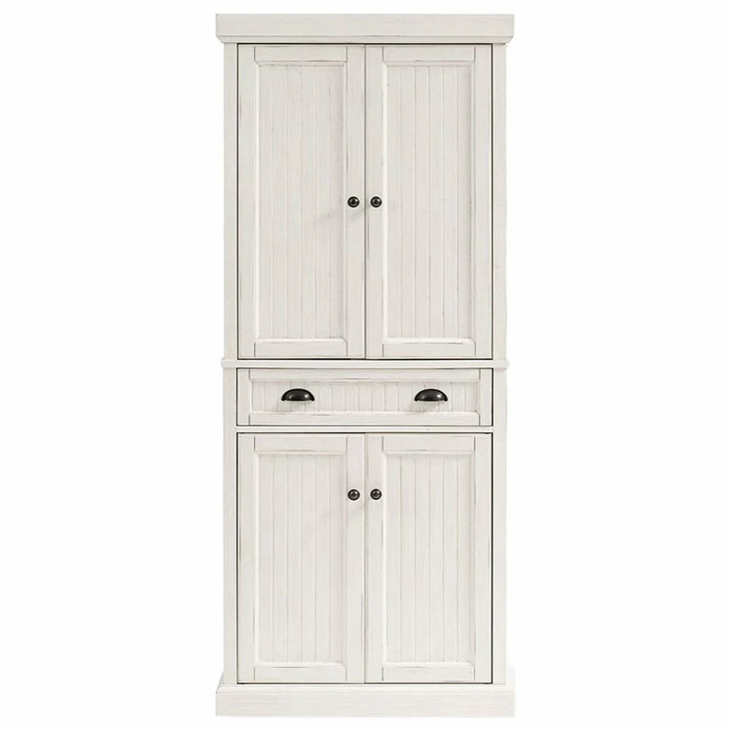 Pemberly Row 4 Door Coastal Pantry In White 5 Pemberly Row 4 Door Coastal Pantry In White - Image 3