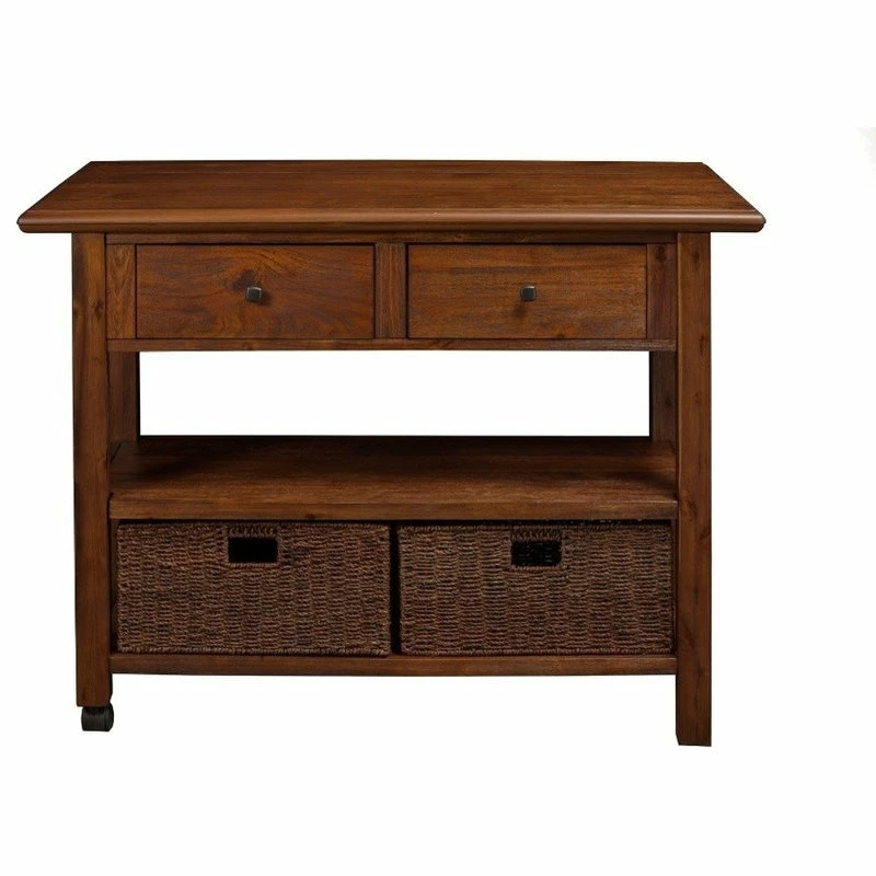 Benzara, Woodland Imprts, The Urban Port Wooden Kitchen Cart With Storage Drawers Brown 3 Benzara, Woodland Imprts, The Urban Port Wooden Kitchen Cart With Storage Drawers Brown