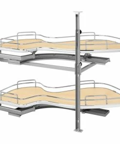 Rev-A-Shelf Solid Surface 2-Shelf Blind Corner Organizer For Blind Right Cabinet, 33"