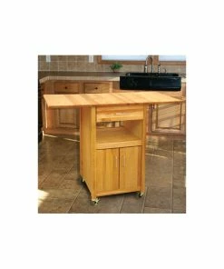 Catskill Craftsmen Drop Leaf Butcher Block Kitchen Cart In Natural Finish -Coast2Coast shop a0e15a6e05de41e8 3536 w800 h800 b0 p0