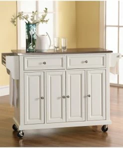 Crosley Stainless Steel Top Kitchen Cart/Island, White 10 Crosley Stainless Steel Top Kitchen Cart/Island, White -Coast2Coast shop a1d118ce06463479 0184 w800 h800 b0 p0