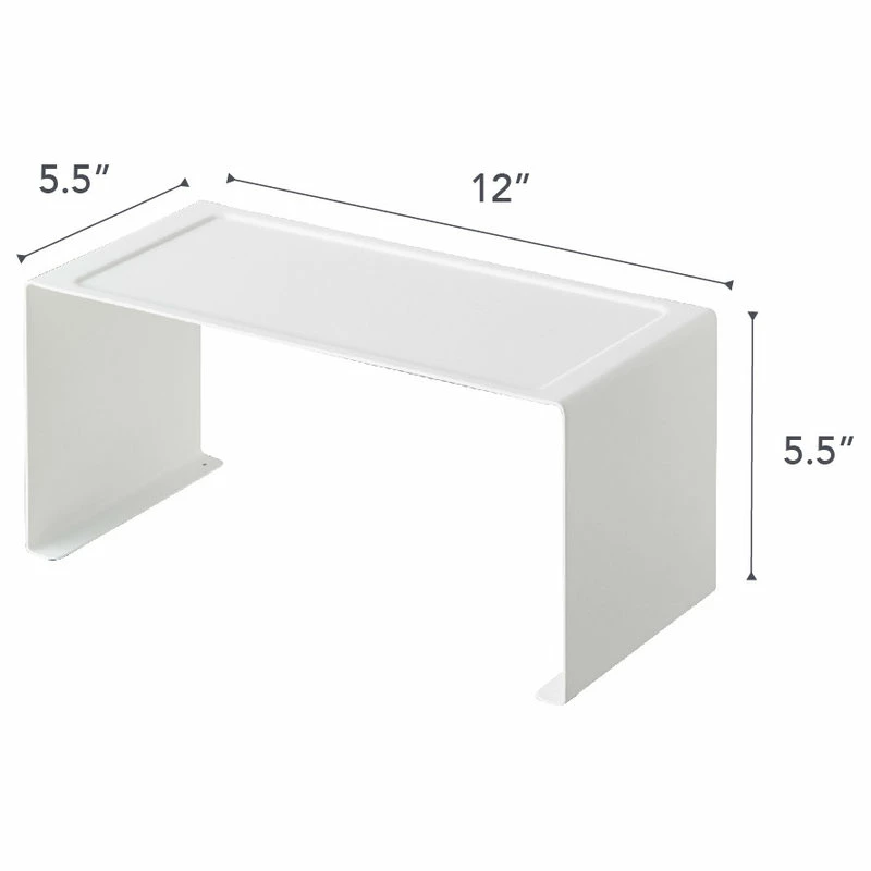 Yamazaki Home Stackable Countertop Shelf, Steel, Small, Holds 6.6 Lbs, Stackable, White, Small 8 Yamazaki Home Stackable Countertop Shelf, Steel, Small, Holds 6.6 Lbs, Stackable, White, Small - Image 7