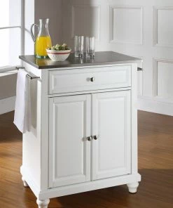 Crosley Cambridge Stainless Steel Top Portable Kitchen Island, White Finish 10 Crosley Cambridge Stainless Steel Top Portable Kitchen Island, White Finish -Coast2Coast shop a27186ca06463b6d 3610 w800 h800 b0 p0