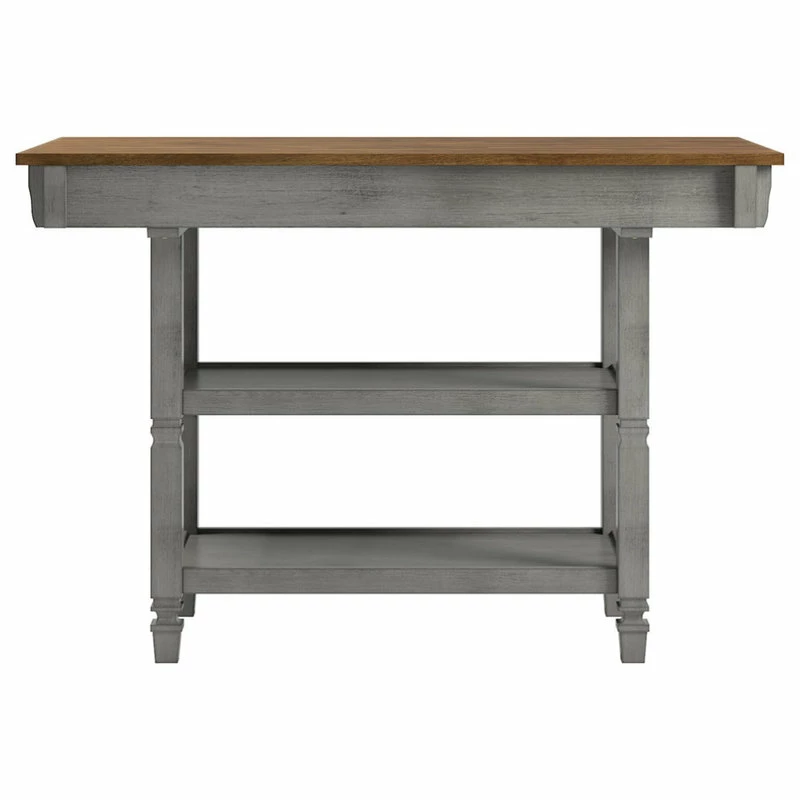 Inspire Q Harvey Two-Tone Kitchen Island Buffet, Antique Grey 6 Inspire Q Harvey Two-Tone Kitchen Island Buffet, Antique Grey - Image 4