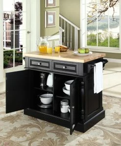Crosley Butcher Block Top Kitchen Island, Black Finish 13 Crosley Butcher Block Top Kitchen Island, Black Finish -Coast2Coast shop a331815206463817 3601 w800 h800 b0 p0