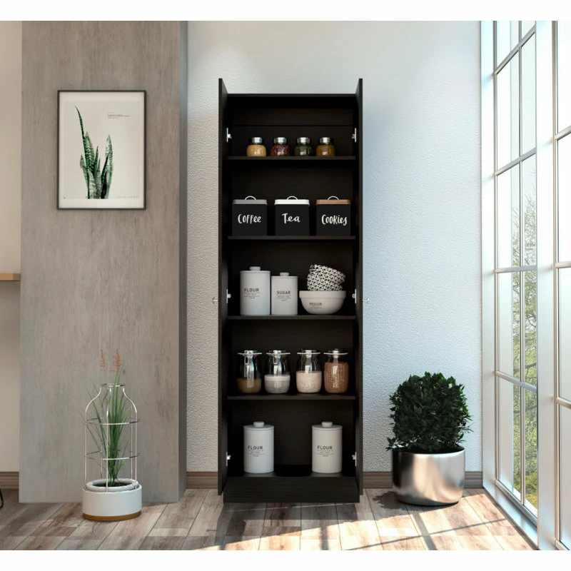 FM FURNITURE Virginia Storage Cabinet, Black Wengue 5 FM FURNITURE Virginia Storage Cabinet, Black Wengue - Image 3