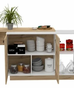 DEPOT ESHOP LLC Creta Kitchen Island, White -Coast2Coast shop a3f15e2f02bdb1fd 2973 w800 h800 b1 p0