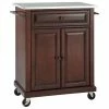 Crosley Stainless Steel Top Portable Kitchen Cart/Island, Vintage Mahogany Finish -Coast2Coast shop a421434f065cb16e 3784 w800 h800 b1 p0