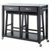 Crosley Stainless Steel Top Kitchen Cart With Saddle Stools In Black 1 Crosley Stainless Steel Top Kitchen Cart With Saddle Stools In Black -Coast2Coast shop a531b95f06685ec9 8183 w800 h800 b1 p0