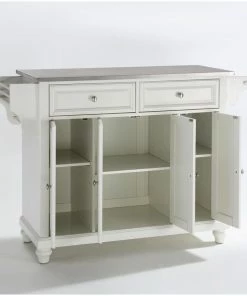 Crosley Cambridge Stainless Steel Top Kitchen Island, White Finish 10 Crosley Cambridge Stainless Steel Top Kitchen Island, White Finish -Coast2Coast shop a721dedd0646341d 2037 w800 h800 b0 p0
