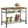 Decorn Industrial Kitchen Island, Slatted Metal Shelf And Butcher Block Top, Caramel Wo 1 Decorn Industrial Kitchen Island, Slatted Metal Shelf And Butcher Block Top, Caramel Wo -Coast2Coast shop a7415cd10244d852 3840 w800 h800 b1 p0
