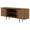Decorn Midcentury TV Stand, 2 Side Cabinets With Cutout Handles, Maple Cream -Coast2Coast shop a9010fa8010c8eeb 9265 w800 h800 b1 p0