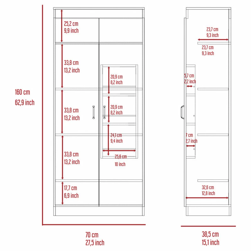 DEPOT ESHOP LLC Chad Pantry Cabinet, White 8 DEPOT ESHOP LLC Chad Pantry Cabinet, White - Image 6