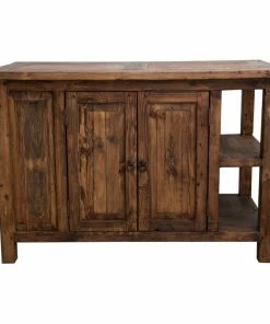 FoxDen Decor Carson Reclaimed Kitchen Island, Antique Brown, 48x30x36