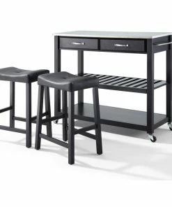 Crosley Stainless Steel Top Kitchen Cart With Saddle Stools In Black 10 Crosley Stainless Steel Top Kitchen Cart With Saddle Stools In Black -Coast2Coast shop abe1555d06463d49 8183 w800 h800 b1 p0