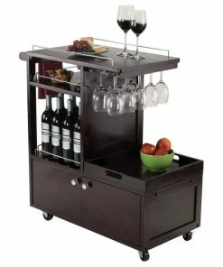 Winsome Galen Bar Cart With Serving Tray In Espresso Finish -Coast2Coast shop ad41a1a20c12846e 5181 w800 h800 b1 p0