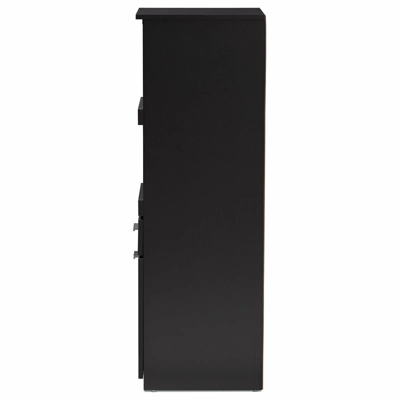 Baxton Studio Fabian Dark Gray And Oak Brown Kitchen Cabinet With Roll-Out Compartment 7 Baxton Studio Fabian Dark Gray And Oak Brown Kitchen Cabinet With Roll-Out Compartment - Image 5