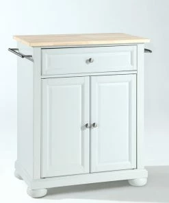 Crosley Alexandria Natural Wood Top Portable Kitchen Island, White Finish 9 Crosley Alexandria Natural Wood Top Portable Kitchen Island, White Finish -Coast2Coast shop ae41e24f0646399b 7862 w800 h800 b0 p0