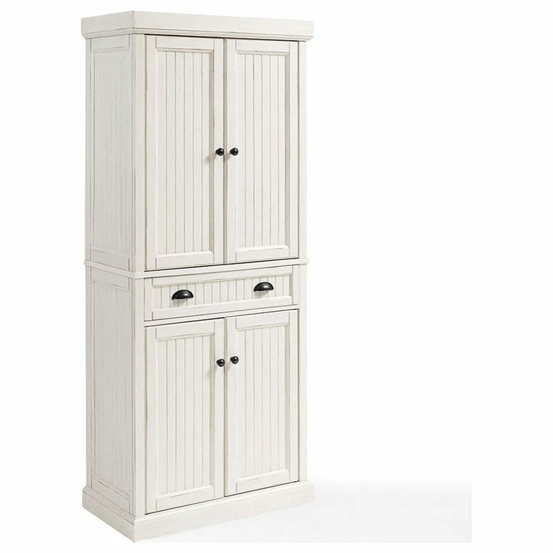 Pemberly Row 4 Door Coastal Pantry In White 3 Pemberly Row 4 Door Coastal Pantry In White