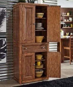 Decorn Rustic Kitchen Pantry, 2 Storage Cabinets With Inner Adjustable Shelves, Toffee -Coast2Coast shop b211d69800c16ca0 2355 w800 h800 b0 p0