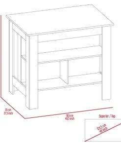 DEPOT ESHOP LLC Delos Kitchen Island, White / Honey -Coast2Coast shop b23193b900902e87 4901 w800 h800 b1 p0