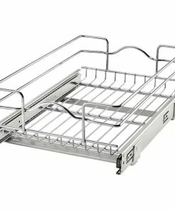 Rev-A-Shelf Single Tier Bottom Mount Pull Out Steel Wire Organizer, 11.75"