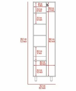 FM FURNITURE Norway Broom Closet Pantry, White 15 FM FURNITURE Norway Broom Closet Pantry, White -Coast2Coast shop b3911a2303515876 1865 w800 h800 b1 p0