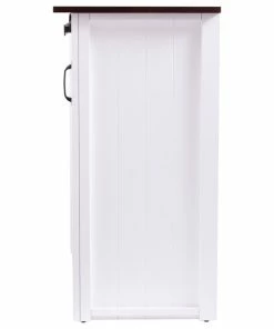 SEI Furniture Lenton Barn-Door Kitchen Island, Dark Brown And White -Coast2Coast shop b451fa3b0dc59382 1206 w800 h800 b1 p0